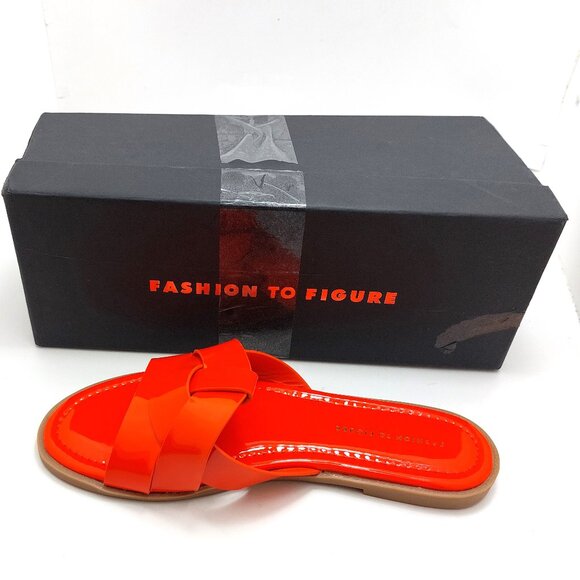 Fashion To Figure Women Tiana Flat Sandal - Wide Width Slide Sandals - Size 7.0 - Picture 10 of 10